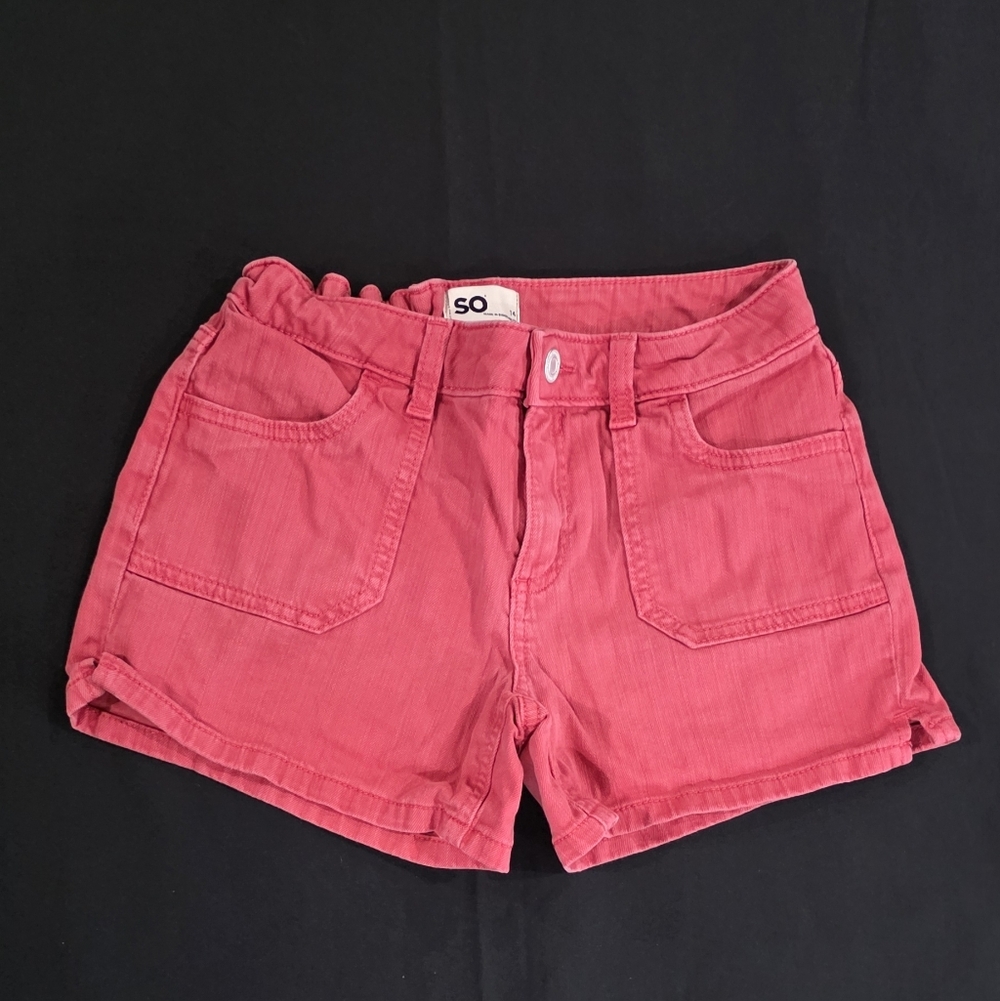 SO Girl's Vibrant Pink Jean Shorts